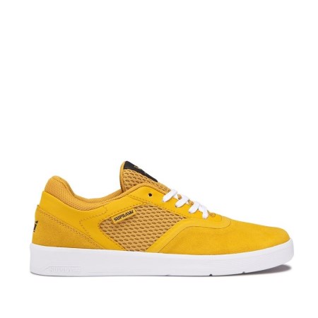 Supra Saint Mens Low Tops Shoes Yellow UK 71LHG